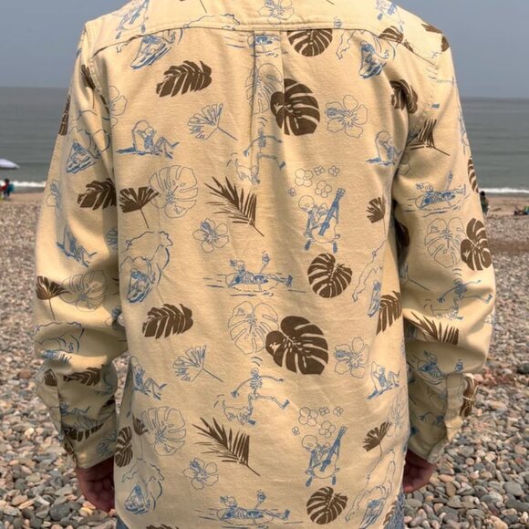 Kona Skeleton Dude Long Sleeve Flannel Size 3XL - Picture 2 of 4